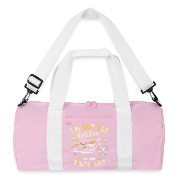 Birthday October 1978 Anniversary October 1978 - Recycled Duffel Bag - pink/white - Front