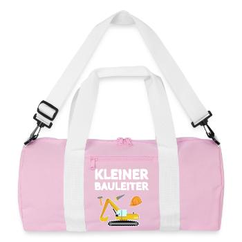 Petit Superviseur de Construction Enfants Design - Sac de sport recyclé - rose/blanc - Devant