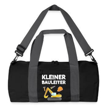 Petit Superviseur de Construction Enfants Design - Sac de sport recyclé - noir/gris graphite - Devant