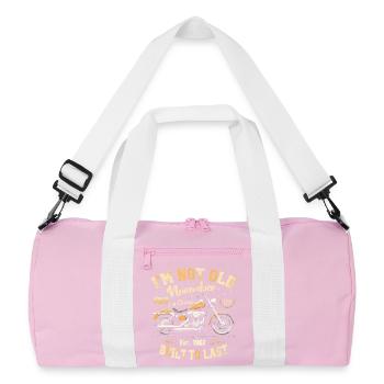 Vintage car built in 1967 Born Vintage Birthday - Recycled Duffel Bag - pink/white - Front