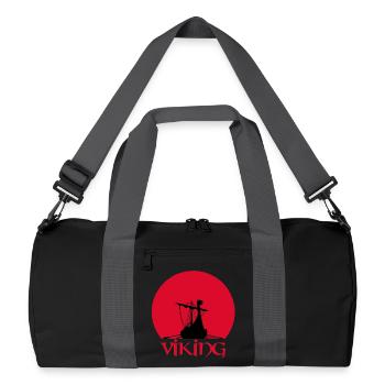 Wikinger-Langschiff - Recycelte Duffel Bag - Schwarz/Graphitgrau - Vorne