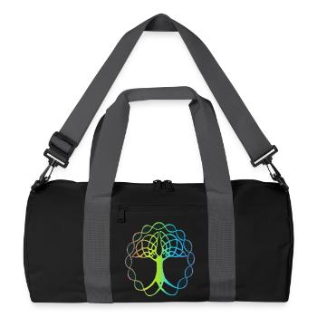 Seltsamer mehrfarbiger Baum - Recycelte Duffel Bag - Schwarz/Graphitgrau - Vorne