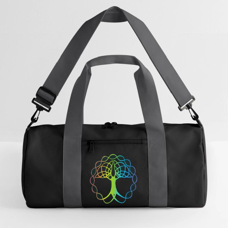 Strange multicolored tree Recycled Duffel Bag