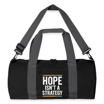 L’espoir n’est pas une stratégie, un dicton motivant - Sac de sport recyclé - noir/gris graphite - Devant