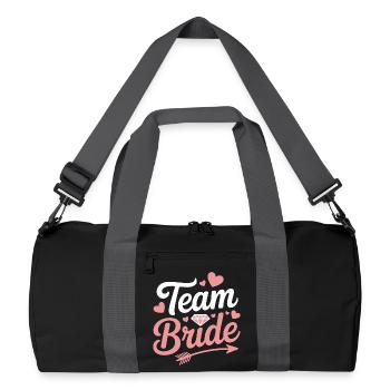 Équipe de la mariée Douche nuptiale Coeur Diamant - Sac de sport recyclé - noir/gris graphite - Devant