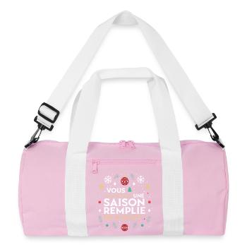 Magical Christmas Season - Recycled Duffel Bag - pink/white - Front