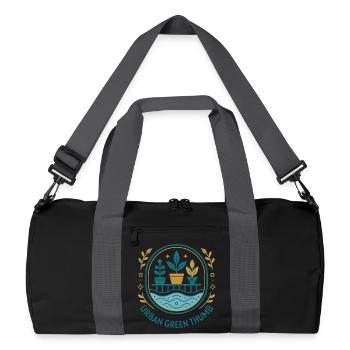 green thumb - Recycled Duffel Bag - black/graphite grey - Front