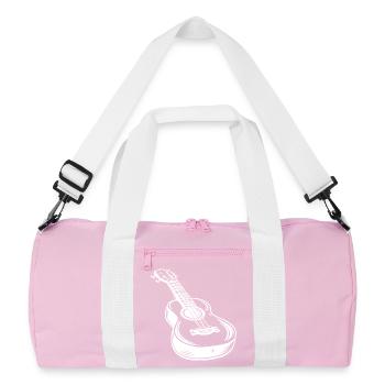Sketch de ukulélé - Sac de sport recyclé - rose/blanc - Devant