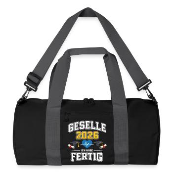 Journeyman's examination passed Gift Journeyman 2026 - Recycled Duffel Bag - black/graphite grey - Front