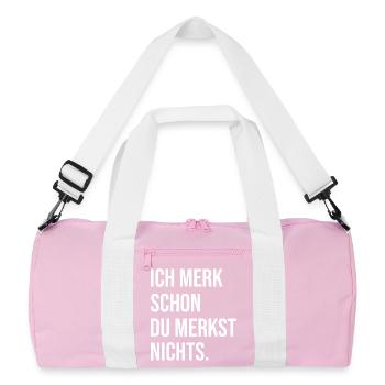 Je remarque déjà que tu ne remarques rien - Sac de sport recyclé - rose/blanc - Devant