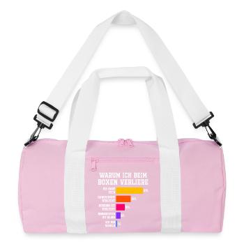Warum ich beim Boxen verliere Boxen - Recycelte Duffel Bag - Rosa/Weiß - Vorne