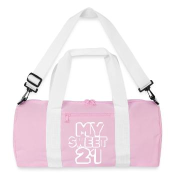 Birthday 21 - Recycled Duffel Bag - pink/white - Front