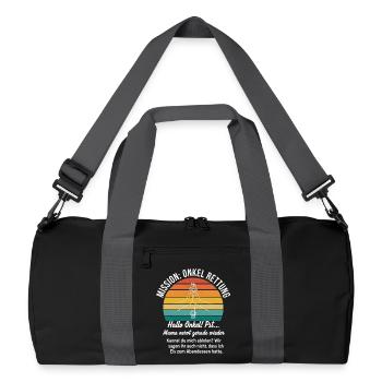 Mission: Uncle Rescue – Gift T-Shirt - Recycled Duffel Bag - black/graphite grey - Front