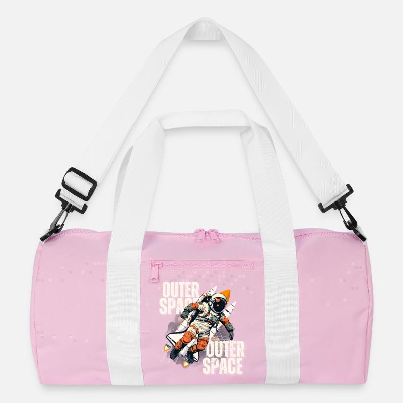 Astronaut in rocket jump Recycled Duffel Bag