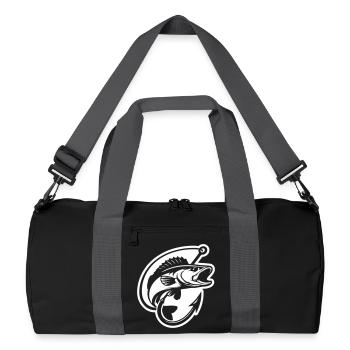 Pike Fishing Logo - Recycled Duffel Bag - black/graphite grey - Front