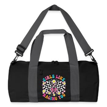 Les filles aiment aussi la course Femmes Automobile - Sac de sport recyclé - noir/gris graphite - Devant