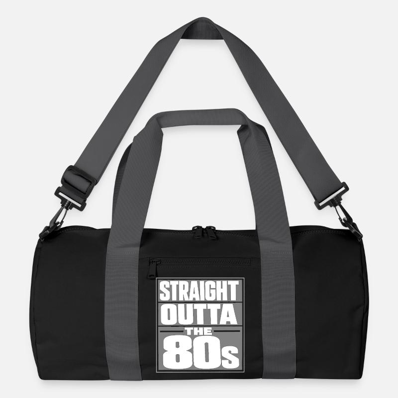 Straight Outta 80s Retro Typo Recycelte Duffel Bag
