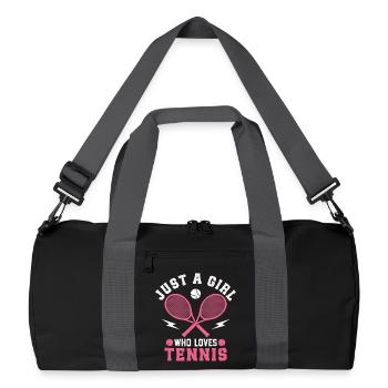 Juste une fille qui aime le tennis - Sac de sport recyclé - noir/gris graphite - Devant