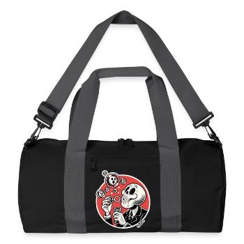 Illustration du souffleur à bulles squelette - Sac de sport recyclé - noir/gris graphite - Devant