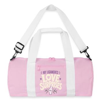 Eds-bewusstsein Ehlers-danlos Zebra-krieger - Recycelte Duffel Bag - Rosa/Weiß - Vorne