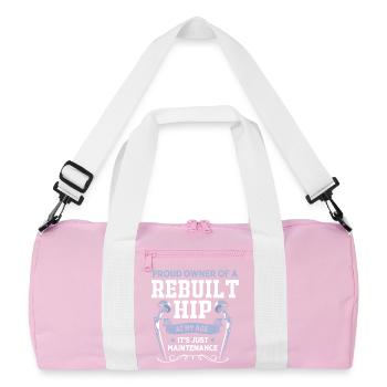 Hips Hips Hip Joint - Recycled Duffel Bag - pink/white - Front