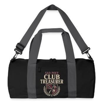Poetcore Poet Poesie Dark Academia Geschenk - Recycelte Duffel Bag - Schwarz/Graphitgrau - Vorne