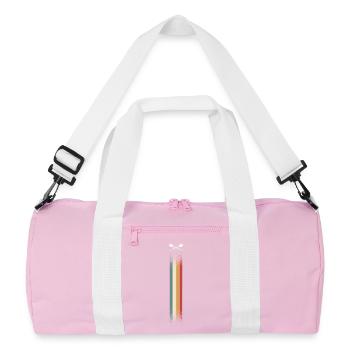 Darts - Recycelte Duffel Bag - Rosa/Weiß - Vorne