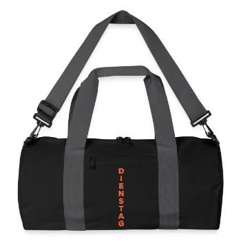 Tuesday - orange - Recycled Duffel Bag - black/graphite grey - Front