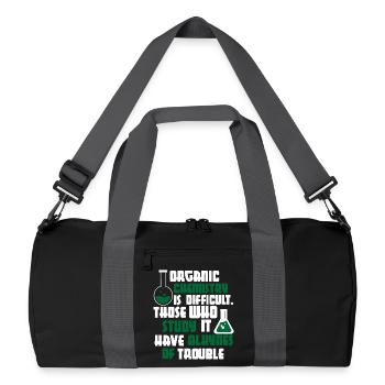 Organic Chemistry is Difficult Shirt - Recycled Duffel Bag - black/graphite grey - Front