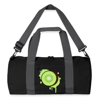 Kiwi graffiti - Recycled Duffel Bag - black/graphite grey - Front