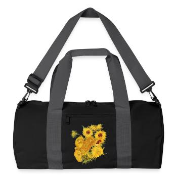 Vincent van Gogh Sunflowers Art history Shirt - Recycled Duffel Bag - black/graphite grey - Front