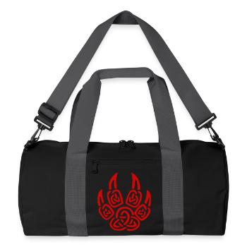 Rote Wikinger Wolfskrallen - Recycelte Duffel Bag - Schwarz/Graphitgrau - Vorne