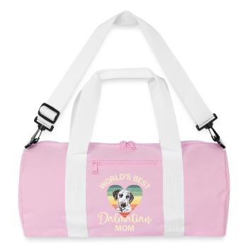 Hund Dalmatiner - Recycelte Duffel Bag - Rosa/Weiß - Vorne