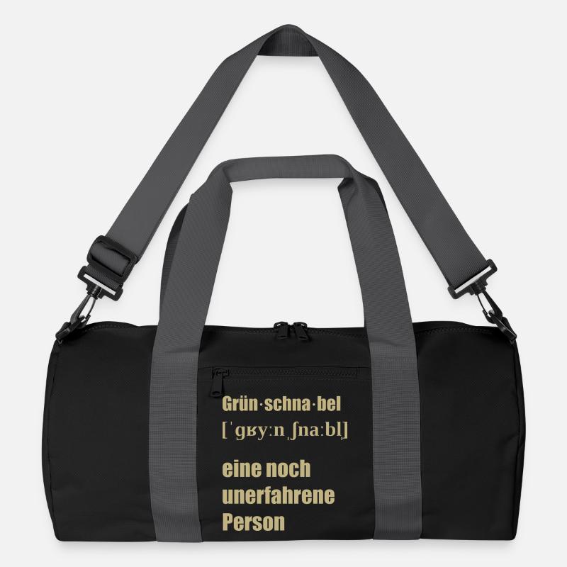 Grünschnabel - Recycelte Duffel Bag - Schwarz/Graphitgrau