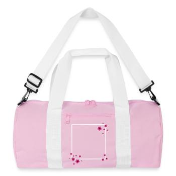 Fleurs carrées Rose - Sac de sport recyclé - rose/blanc - Devant