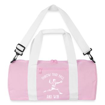 Pitcher - Recycelte Duffel Bag - Rosa/Weiß - Vorne