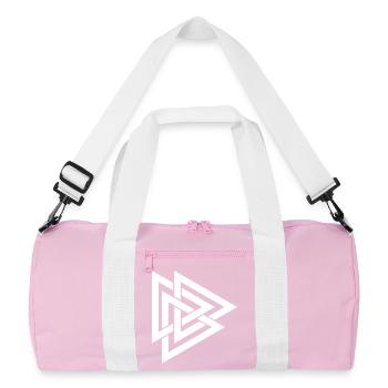 Norwegian Symbol -FRONT - Recycled Duffel Bag - pink/white - Front