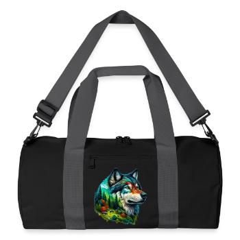 Loup - Sac de sport recyclé - noir/gris graphite - Devant
