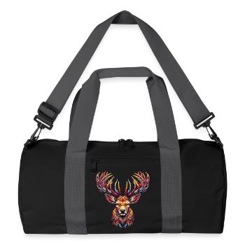 Deer - Recycled Duffel Bag - black/graphite grey - Front