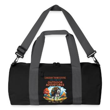 Aventure en plein air avec des huskies - Sac de sport recyclé - noir/gris graphite - Devant