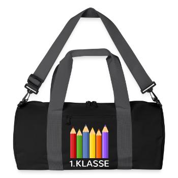 Back to school First graders First graders Back to school - Recycled Duffel Bag - black/graphite grey - Front