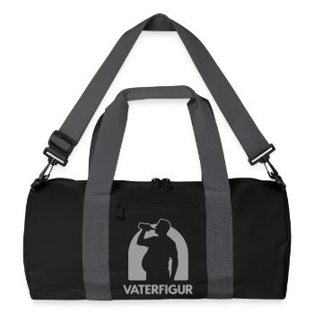 Papa avec ventre de bière Drôle Ironique Figure paternelle - Sac de sport recyclé - noir/gris graphite - Devant