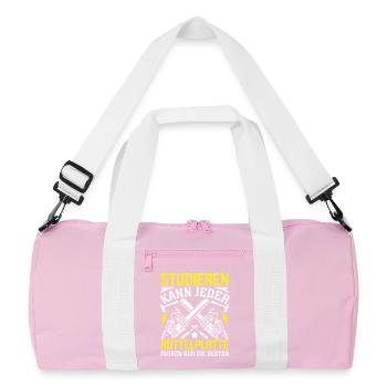 Tout le monde peut étudier - Sac de sport recyclé - rose/blanc - Devant