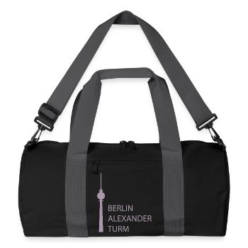 Drôle de tour de télévision de Berlin Parodie Minimal - Sac de sport recyclé - noir/gris graphite - Devant