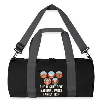 Cinq parcs nationaux : Tournée familiale de l’Utah - Sac de sport recyclé - noir/gris graphite - Devant