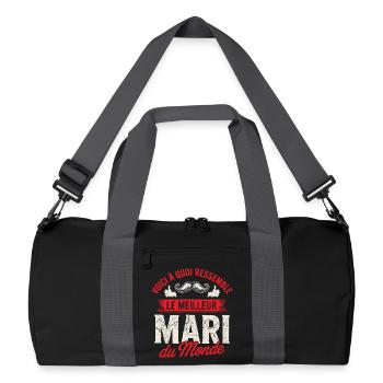 Le Meilleur Mari Du Monde Message pour son mari - Sac de sport recyclé - noir/gris graphite - Devant