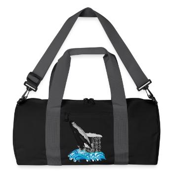 Humpback Whale Print - Recycled Duffel Bag - black/graphite grey - Front
