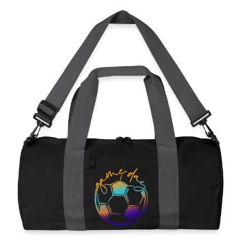 Jour de match | Footballeur - Sac de sport recyclé - noir/gris graphite - Devant