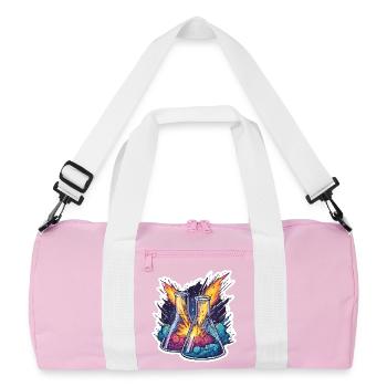 Lab Geek Educational Quadrantid Meteor Shower Expe - Recycled Duffel Bag - pink/white - Front