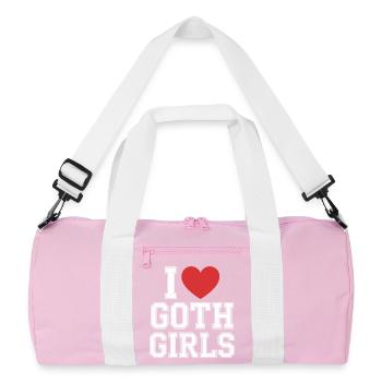 J’aime les filles gothiques - Sac de sport recyclé - rose/blanc - Devant